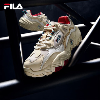 FILA 斐乐 官方老爹鞋男女情侣鞋减震跑步鞋运动鞋掠夺者 2 米色/雨雾灰-AN