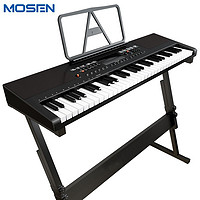 MOSEN 莫森 XTS-365智睿黑 61键多功能电子琴 智能跟弹初学者练习款钢琴键 专业进阶教学版+支架+琴包+大礼包