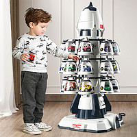 儿童小汽车玩具男孩航天火箭工程车惯性回力车停车场宝宝生日礼物