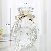有券的上：创意玻璃花瓶 15cm 透明1个装