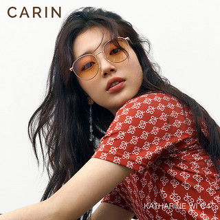 CARIN 墨镜KIRSTEN许红豆,欧阳娜娜奶茶色圆框