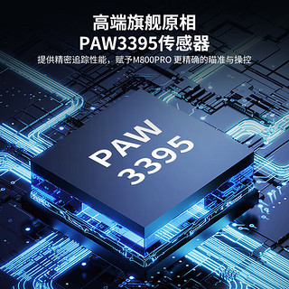 DeLUX 多彩 M800Pro PAW3395传感器版 2.4G蓝牙 多模无线鼠标 26000DPI 黑色