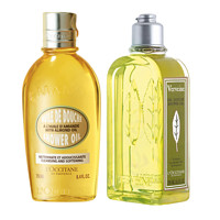 L'OCCITANE 欧舒丹 沐浴露礼盒装 (甜扁桃紧致沐浴油250ml+清新马鞭草香氛沐浴啫喱250ml)