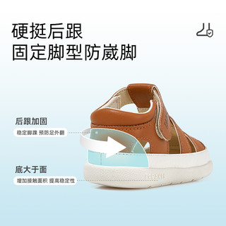 TARANIS 泰兰尼斯 童鞋2023夏季新款防滑软底鞋子男童凉鞋包头防踢学步鞋女