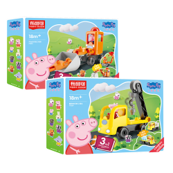 BLOKS 布鲁可积木 乔治的百变工程车积木+佩奇的百变工程车积木