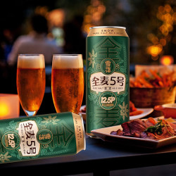 snowbeer雪花snow啤酒全麦5号全麦芽高浓度醇香啤酒全麦芽500ml12罐