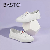 BASTO 百思图 秋季新款商场同款潮流舒适小白鞋板鞋女休闲鞋