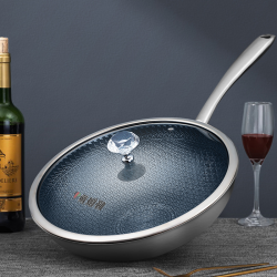 其他品牌烹饪锅具_戴姆勒5d镭射钻石炒锅32cm多少钱-什么值得买