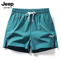 抖音超值购：Jeep 吉普 61620冰丝短裤男士夏季户外百搭速干透气跑步运动休闲裤