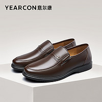 抖音超值购：YEARCON 意尔康 新款时尚男士真皮百搭休闲爆款男士皮鞋1641AE97283W休闲鞋