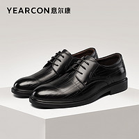 抖音超值购：YEARCON 意尔康 男鞋2022秋季新款真皮商务正装皮鞋男士英伦风单鞋新郎婚鞋