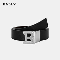BALLY 巴利 男士牛皮革腰带金属扣皮带黑色 6302426