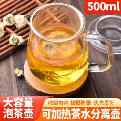 SEADREAM 水之铭 水之銘（SHUI ZHI MING） 防炸玻璃茶壶泡茶 鸭嘴茶壶三件套