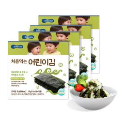 BEBECOOK 宝宝零食无酸原味海苔片 4盒装