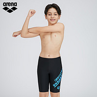 arena阿瑞娜 儿童竞技泳衣男童泳裤及膝版型 运动游泳裤