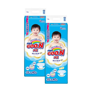 GOO.N 大王 维E纸尿裤 宝宝超薄透气尿不湿 纸尿裤XXL80片（15kg以上）