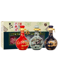 Niulanshan 牛栏山 二锅头 青龙珍品(30）52度 清香型白酒 50ml*3瓶 小酒礼盒