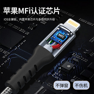 MFi苹果数据线认证快充线C转Lightning充电线适用iphone8/x/11/12/13/14promax/ipad