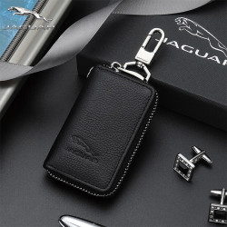 jaguar 捷豹汽车钥匙包真皮男士便携钥匙扣摔纹皮高档轻奢男包收纳包