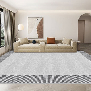 BUDISI 布迪思 地毯客厅可定制北欧简约现代满铺加厚短绒防滑 时序 140*200cm