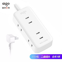 aigo 爱国者 AC0600 6位两脚插排 1m