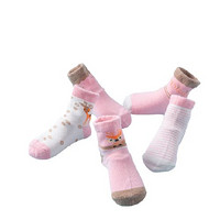 Bornbay 贝贝怡 儿童袜子含棉春季男童女童筒袜宝宝透气网眼夏装短袜5双装