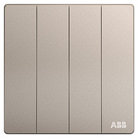 ABB 轩致系列 AF124-PG 四开单控开关 金色