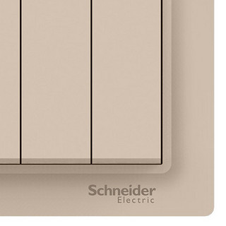 Schneider Electric 施耐德电气 歆意系列 A3J34L1_WG_C1 四开单控开关 金色