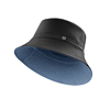 男女款双面渔夫帽 N2AC-3-Z22 黑色+极空蓝 L