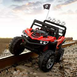 小嘎子 新越野车儿童电动车四轮可坐儿童电动汽车儿童汽车可坐人玩具