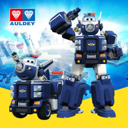 auldey奥迪双钻超级飞侠系列720315机器人套装包警长
