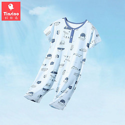 TINSINO 纤丝鸟 儿童连体衣夏季薄款婴儿衣服哈衣爬服儿童短袖睡衣宝宝夏装