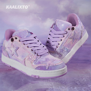 KAALIXTO 新款复古星空紫色 低帮星星板鞋 KSH230315