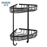 MOEN 摩恩 ACC2414BLK 双层三角蓝置物架 地石黑 286.5*211*403mm