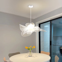 意大利餐厅吊灯北欧现代简约餐厅灯吧台餐桌创意艺术花朵卧室吊灯