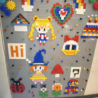 大颗粒积木墙面定制壁挂式益智家用上墙男女孩子儿童拼装玩具玄关