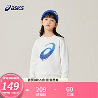 ASICS 亚瑟士 儿童圆领印花休闲卫衣