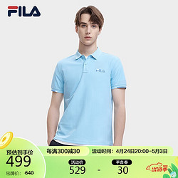 FILA 斐乐 官方男子短袖POLO衫2023夏季时尚简约T恤商务翻领男装上衣