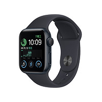 Apple 苹果 Watch SE 智能手表 44mm GPS款 午夜色铝金属表壳 午夜色运动型表带（心率、GPS、扬声器）