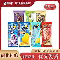 MENGNIU 蒙牛 冰淇淋果味系列冰+蓝莓酸奶芒果海盐柠檬随变草莓25/30支7款