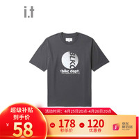 :CHOCOOLATEit :CHOCOOLATE男装短袖T恤夏季新品活力运动风宽松半袖1300X GYX/中灰色 S