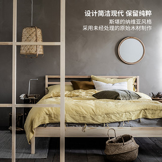 IKEA宜家TARVA塔瓦双人床单人床简易实木床架侘寂风床简约现代床
