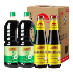 LEE KUM KEE 李锦记 薄盐生抽味蚝鲜家庭装1.52kg*2+480g*2