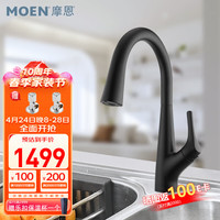 摩恩(MOEN)净朗系列直饮洗涤二合一抽拉式厨房精铜洗菜盆冷热水龙头69700 GN69700BL
