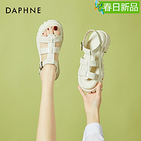 抖音超值购：DAPHNE 达芙妮 女士沙滩凉鞋2023网红款厚底时尚百搭运动凉鞋女款外穿凉鞋