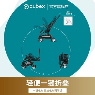 cybex婴儿车可坐可躺 轻便可折叠可上飞机360度双向伞车Eezys twist2 典雅黑