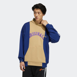 adidasoriginals春季男装连帽针织撞色时尚休闲卫衣