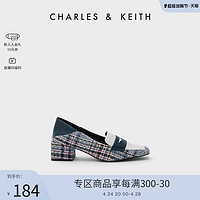 CHARLES & KEITH CHARLES&KEITH;女鞋CK1-60920268女士通勤方头可踩两穿粗跟乐福鞋