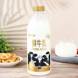 TERUN 天润 新疆特产生鲜牛奶3.6g蛋白 巴氏杀菌鲜牛乳950ml*1瓶