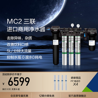 EVERPURE 爱惠浦 净水器进口商用自来水过滤器奶茶店咖啡店净水器MC2三联